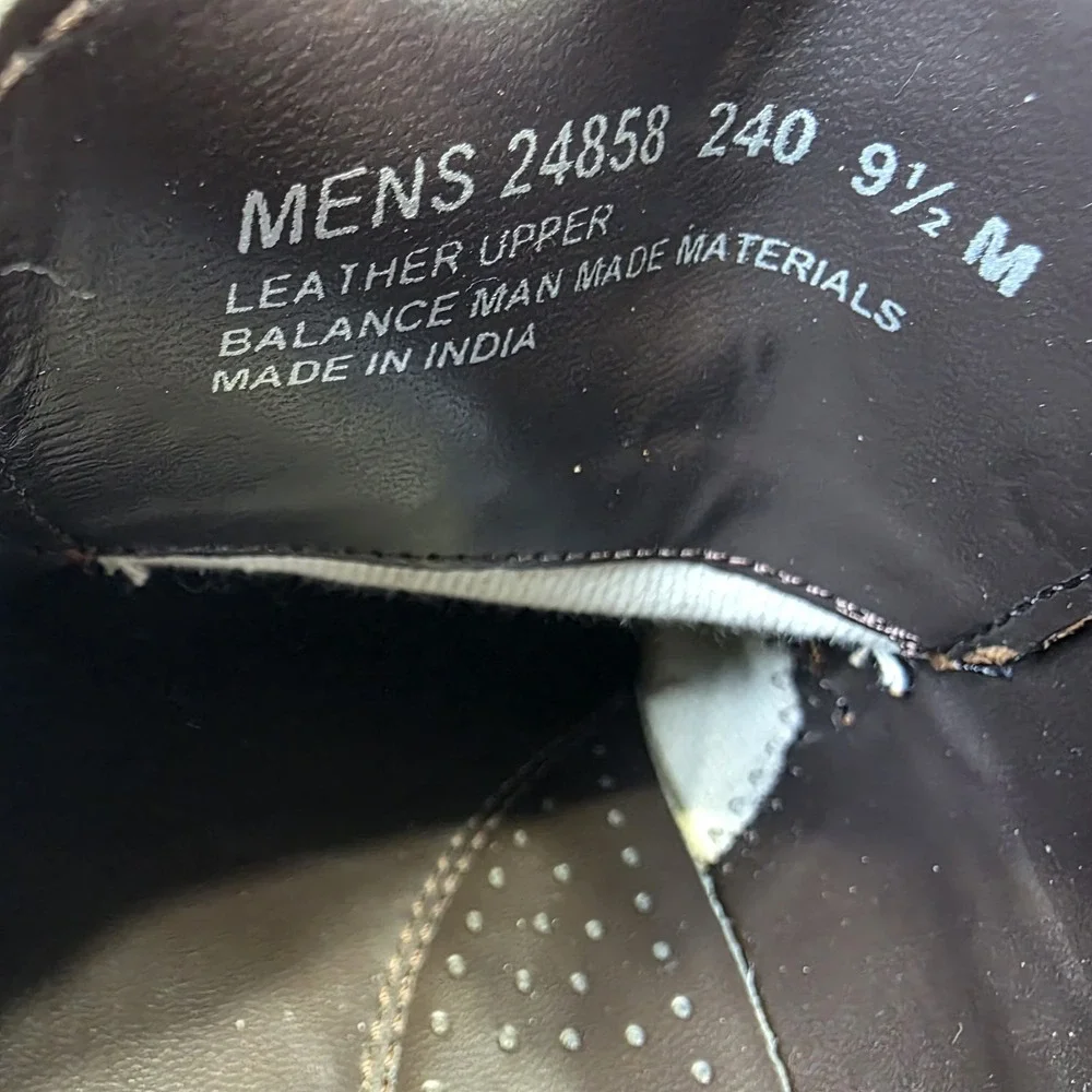 Stacy Adams Mens Brown Leather Cap Toe‎ Oxford Dress Shoes Size 9.5 M 24858